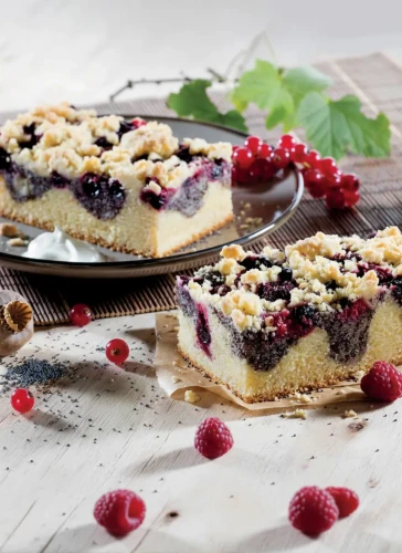 Handgemachter Mohn-Joghurt-Kuchen „Waldzauber“. Ein herrlich leichter und saftiger Kuchen aus unserer Leipziger Backstube, gebacken mit 100% natürlichen Zutaten und ganz ohne künstliche Zusätze.