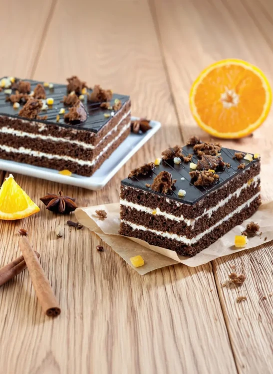 Handgemachte Orangen-Lebkuchen-Schnitte. Ein fruchtig-würziger Klassiker aus unserer Leipziger Backstube, traditionell gebacken mit 100% natürlichen Zutaten und ohne künstliche Zusätze.