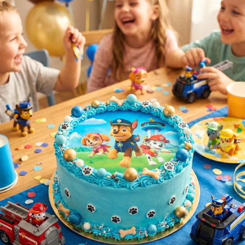 Heldenhunde Fototorte für Kindergeburtstag in Leipzig - Kuchenexpress24.de